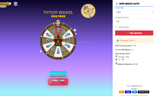 Auto Spin Boinkers Wheel screenshot 1