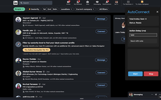 AutoConnect: Automate your connection requests, expand your network. screenshot 1