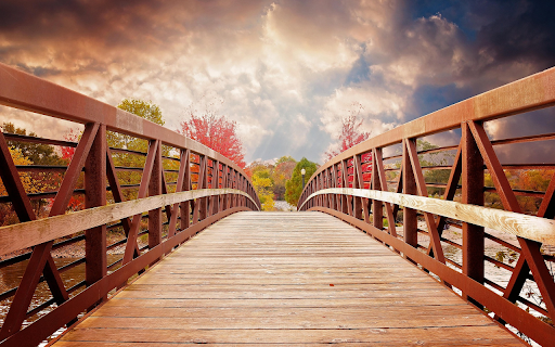 Autumn Bridge Path screenshot 1