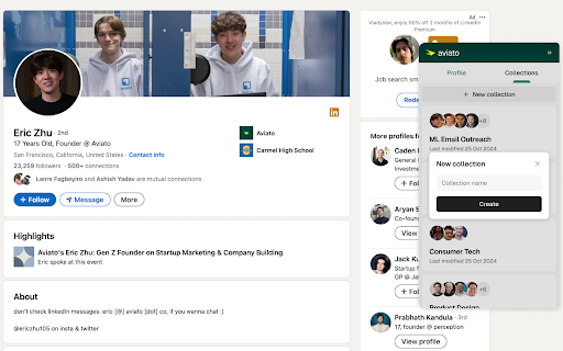 Aviato Chrome Extension screenshot 1