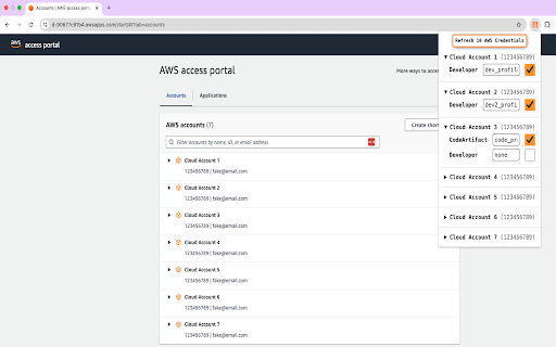 AWS Identity Center Credential Manager screenshot 1