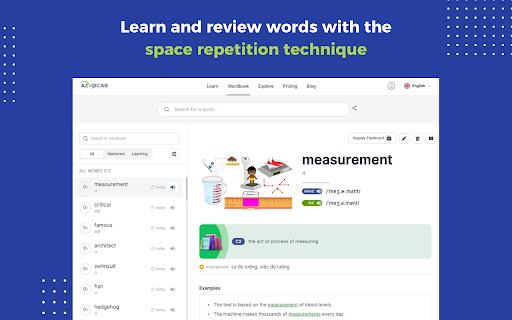 azVocab Dictionary screenshot 1