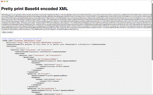 B64XML Pretty screenshot 1