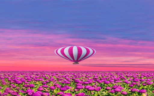 Balloon and tulip wallpaper screenshot 1