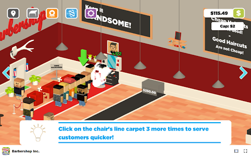 Barbershop Inc. - Hire a manager and attract more customers! screenshot 1