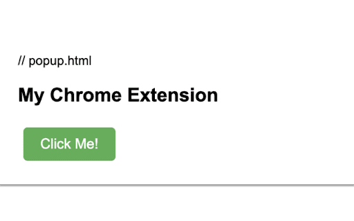 Basic Chrome Extension Test Example three extension screenshot 1