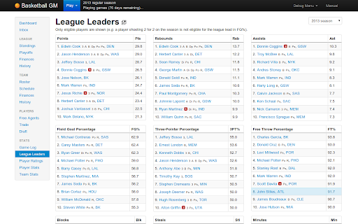 Basketball GM screenshot 1