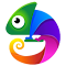 beautiful chameleon logo