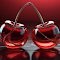 Beautiful shiny cherries logo