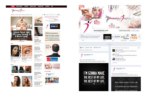 BeautyGlimpse.com screenshot 1