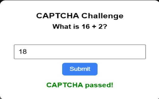 Behaviour Tracker CAPTCHA screenshot 1