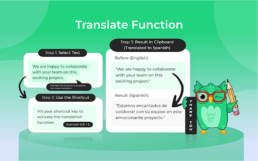BeLikeNative: AI Writing with Shortcuts - Paraphrase, Translate, and More screenshot 1