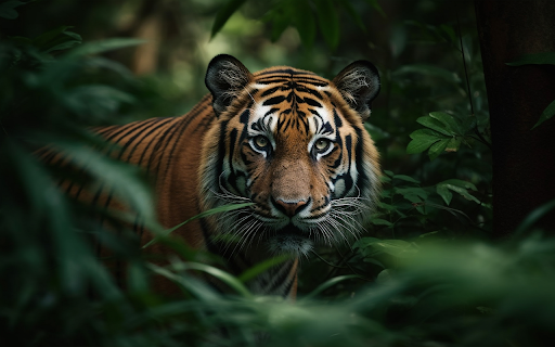 bengal tiger staring aggression eyes majestic beauty nature screenshot 1