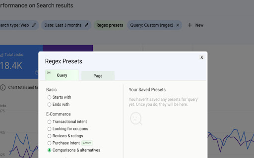 Better Regex in Search Console screenshot 1