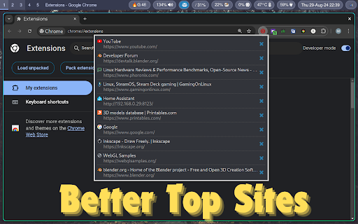 Better Top Sites screenshot 1