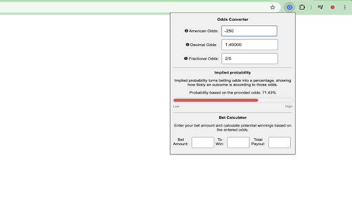 Betting Odds Converter screenshot 1
