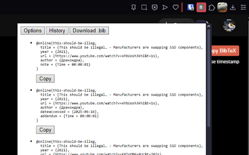 BibTube screenshot 1