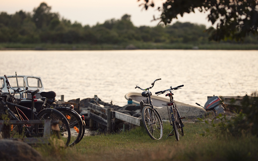 Bicycles and boats by the lake screenshot 1