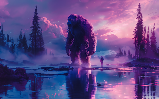 bigfoot represented neon glow screenshot 1