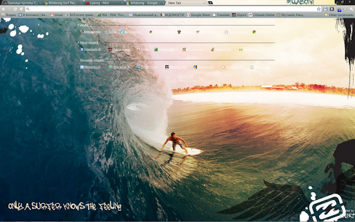 Billabong Surf Theme screenshot 1