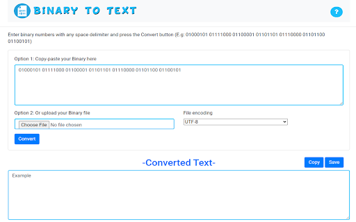 Binary to Text screenshot 1