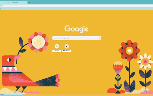 bird and teal old chrome color theme screenshot 1