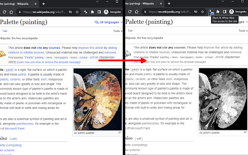 Black & White Web screenshot 1