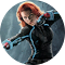 Black Widow Wallpaper logo