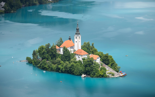 Bled Island with Church on Lake Bled, Slovenia screenshot 1