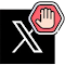 Block button for X(Twitter) logo
