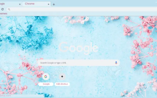 blue pink flowers screenshot 1