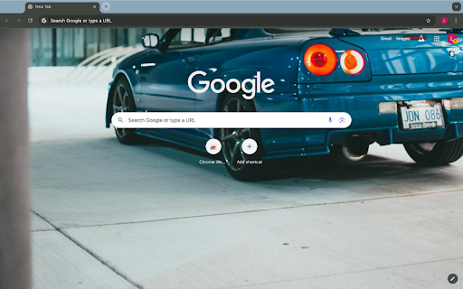 blue sports car screenshot 1