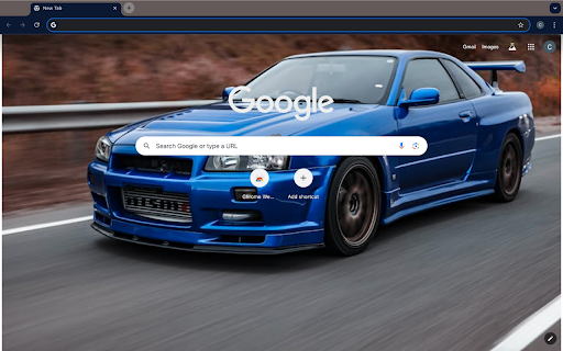 blue supercar screenshot 1