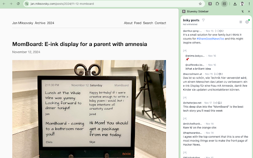 Bluesky Sidebar screenshot 1