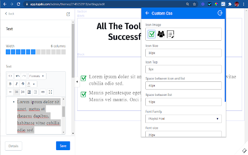 BMS Kajabi Font And Icon Tool screenshot 1
