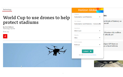 BMT Global Horizon Scanning screenshot 1