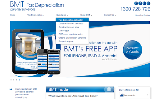 BMT Tax Depreciation Calculator screenshot 1