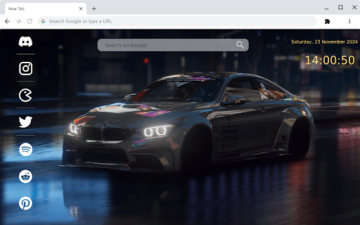 BMW M4 City Ride: Thrilling Live Wallpaper for Chrome! screenshot 1