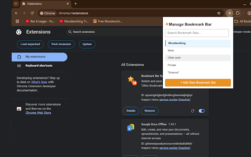 Bookmark Bar Switcher screenshot 1