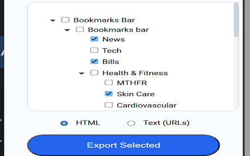 Bookmark Folder Exporter screenshot 1