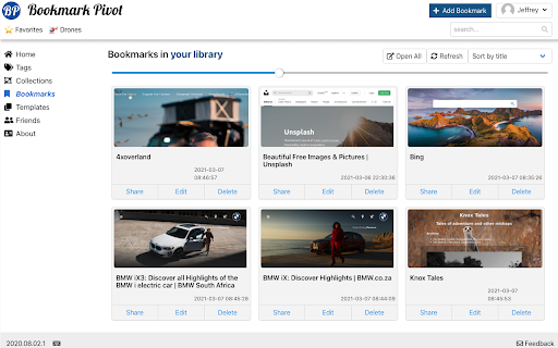 Bookmark Pivot screenshot 1