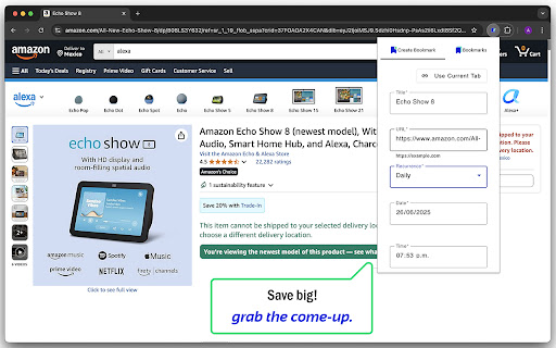 Bookmark Scheduler screenshot 1