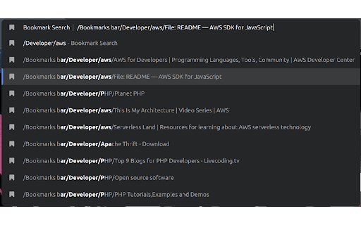 Bookmark Search screenshot 1