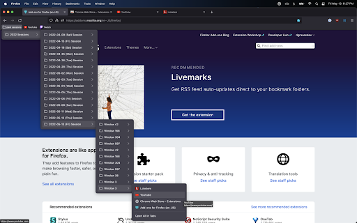 Bookmark Session screenshot 1