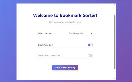 Bookmark Sorter - Automatically Sort Bookmarks screenshot 1