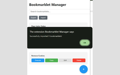 Bookmarklet Manager screenshot 1