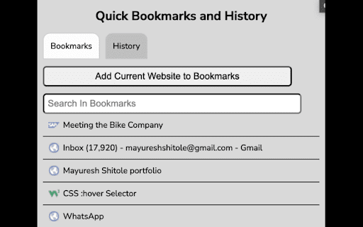 BookmarksHistoryPro screenshot 1