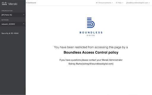Boundless Digital for Meraki screenshot 1