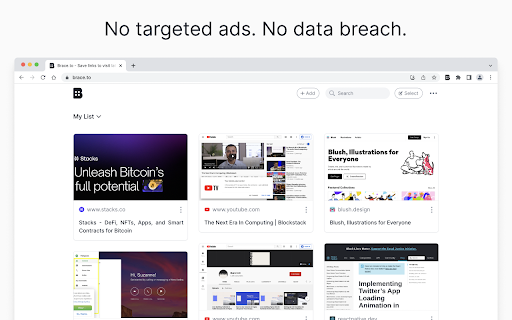 Brace.to - Bookmark Manager screenshot 1