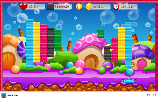 Brick Out Game in Browser - Free & Offline available screenshot 1